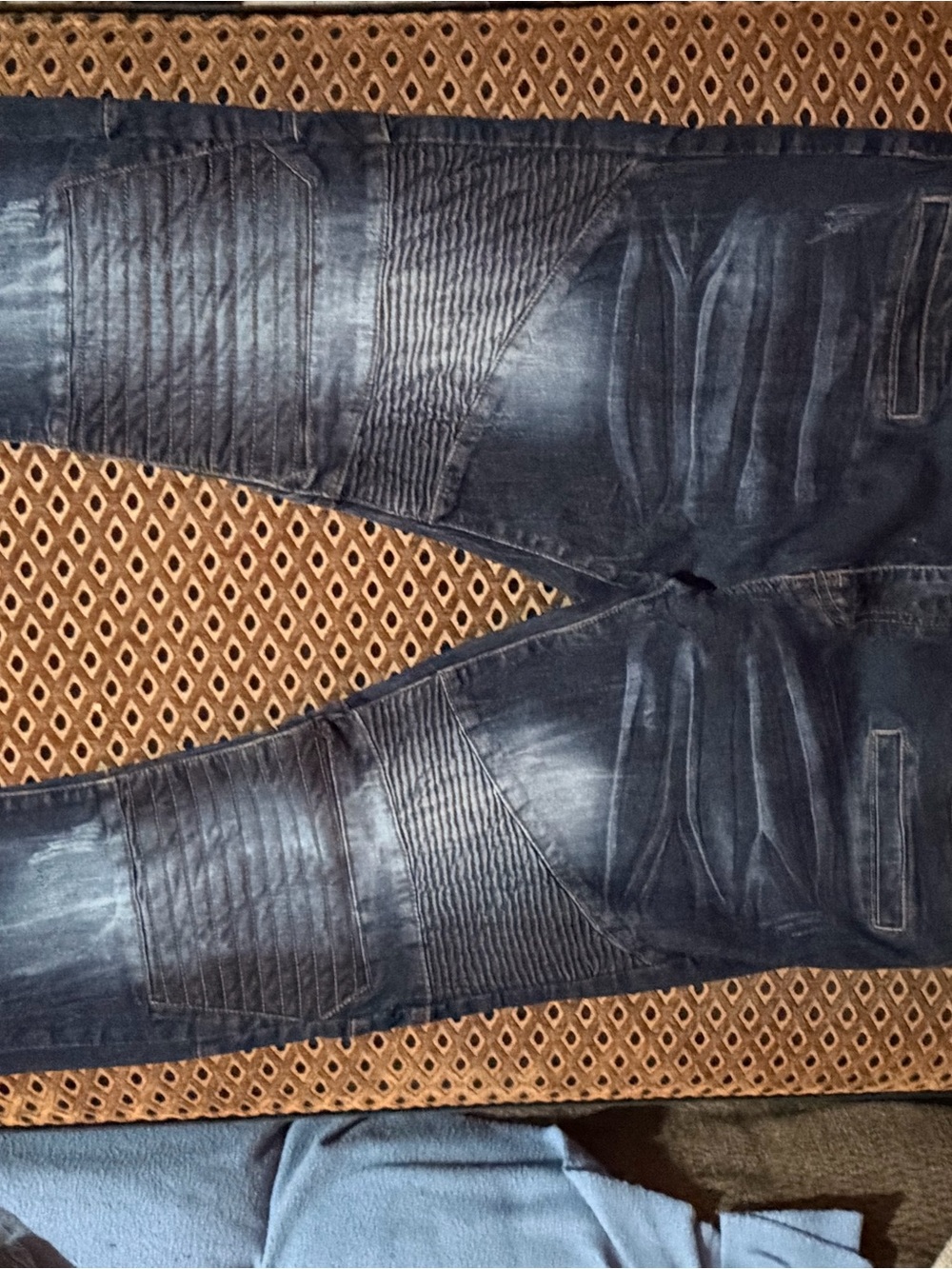 RAW X Black Slim Moto Jeans for Men - Picture 2 of 3